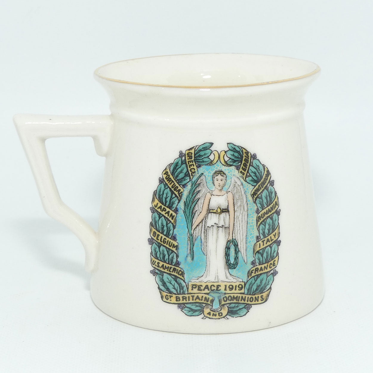 WH Goss World War I Peace commemorative mug | Alsager Urban District Council