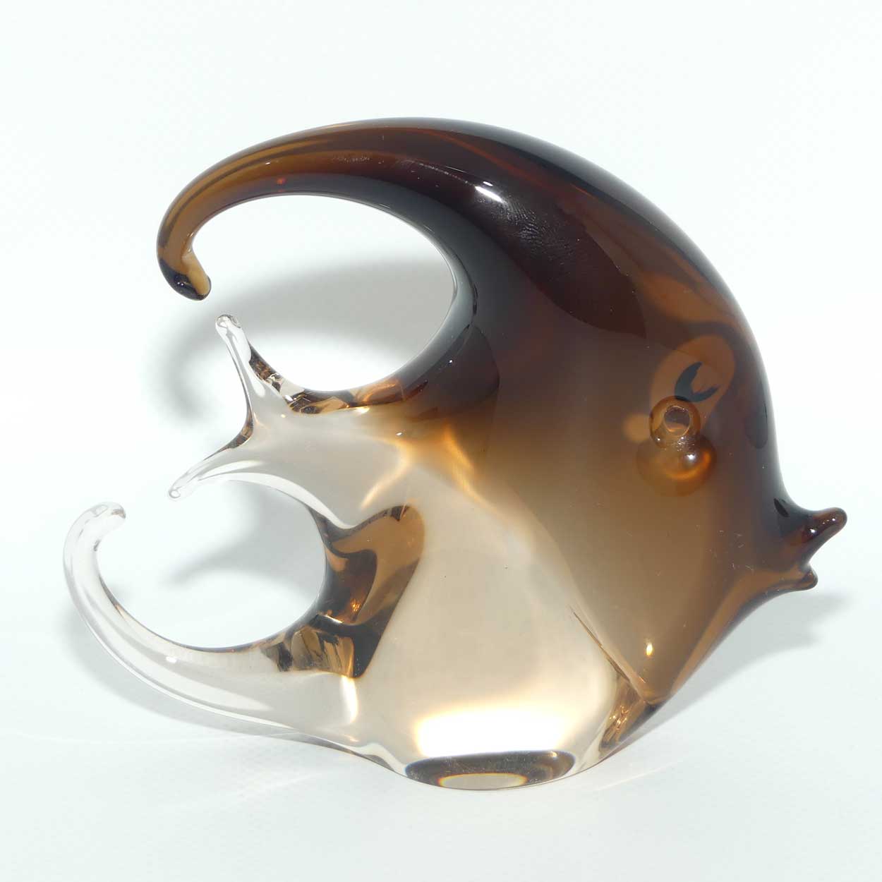Murano Glass Amber Angel Fish | Vincenzo Nason and Co