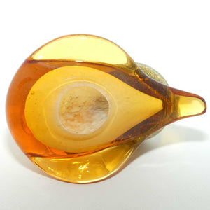 Murano Glass Amber and Aventurine Snail | Belle Cose Rare Murano