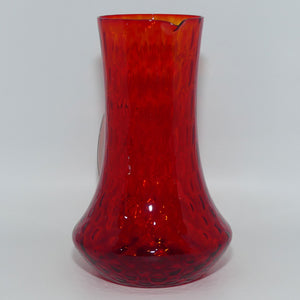 Early 20th Century Ruby Amberina Coin Dot glass jug