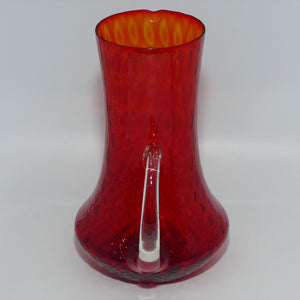 Early 20th Century Ruby Amberina Coin Dot glass jug