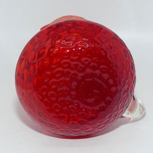 Early 20th Century Ruby Amberina Coin Dot glass jug