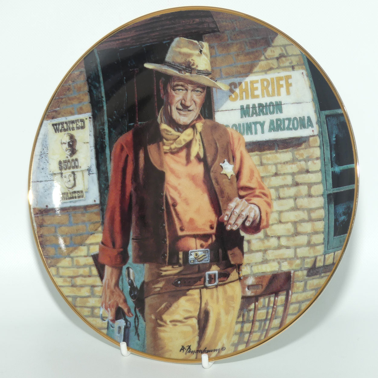 Franklin Mint Heirloom plate | John Wayne | American Legend