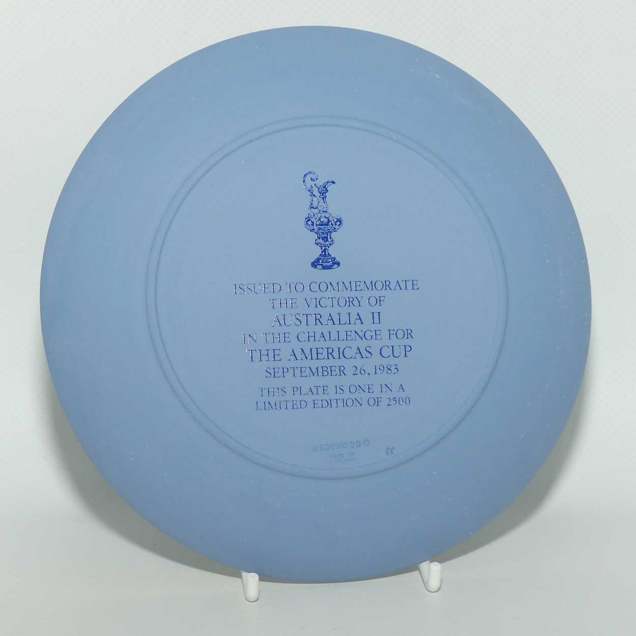 Wedgwood Jasper | White on Pale Blue | Australia II America's Cup Victory | Boxed