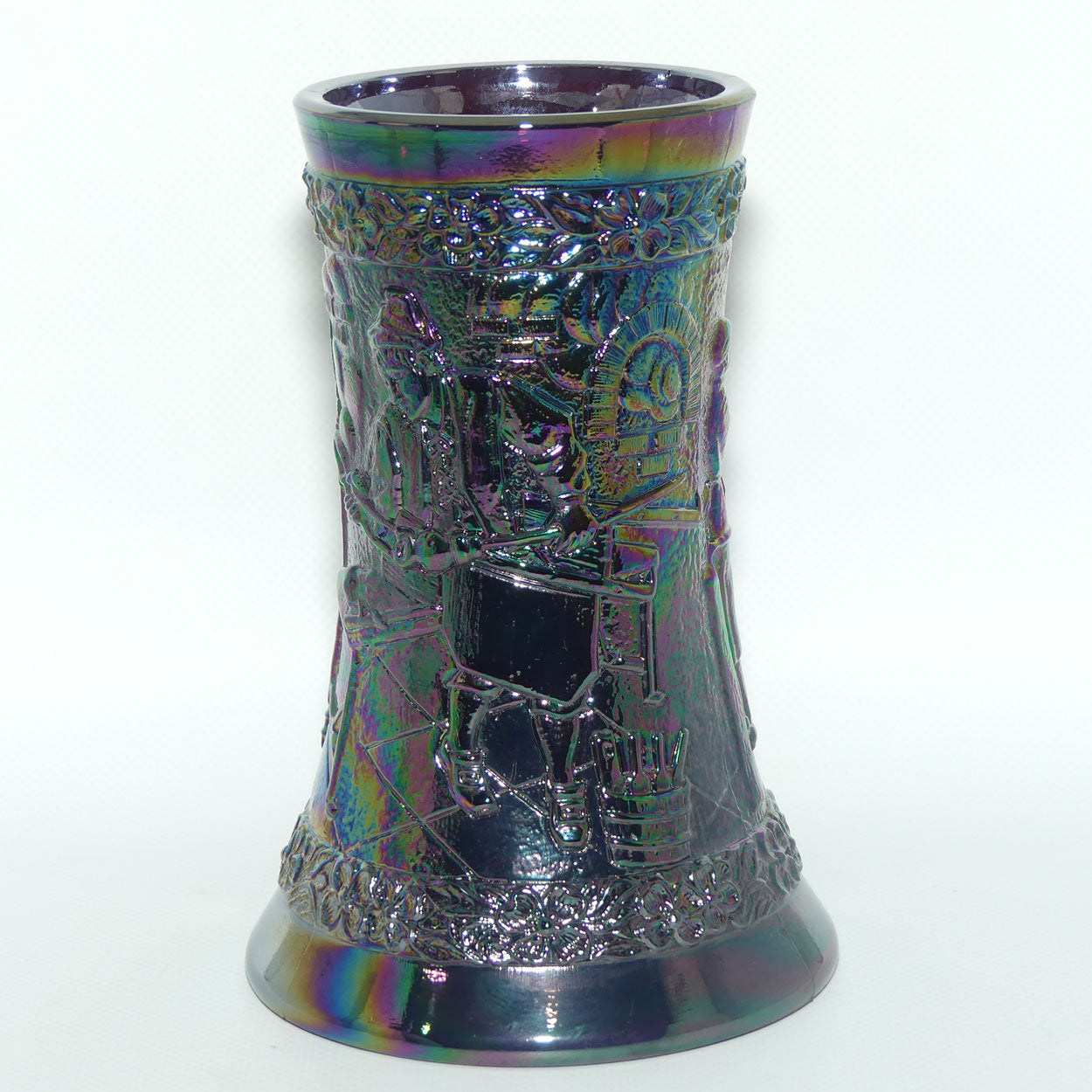Vintage Fenton Amethyst Carnival Glass tankard | Glass Blower Shop pattern