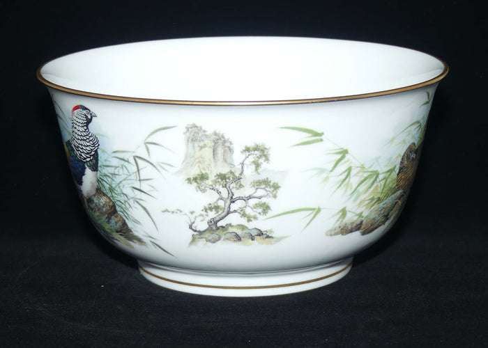 Franklin Porcelain | Lady Amherst's Pheasant Game Bird Bowl by Basil Ede