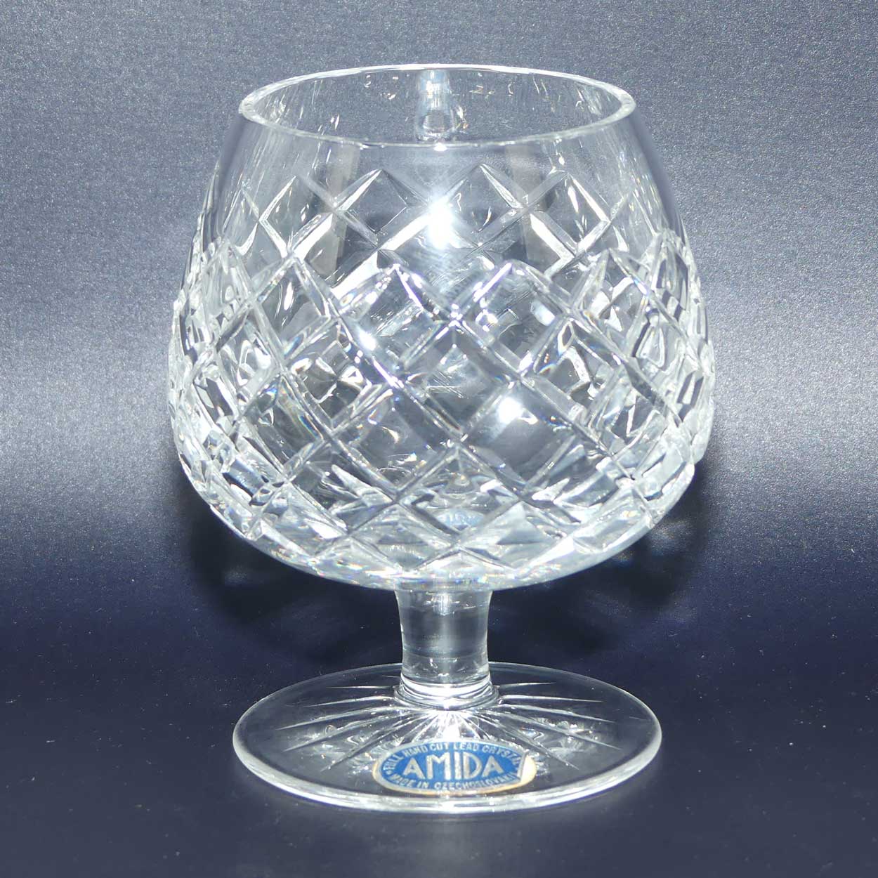 Traditional Diamond Cut Crystal set of 6 Brandy Balloons | 175ml