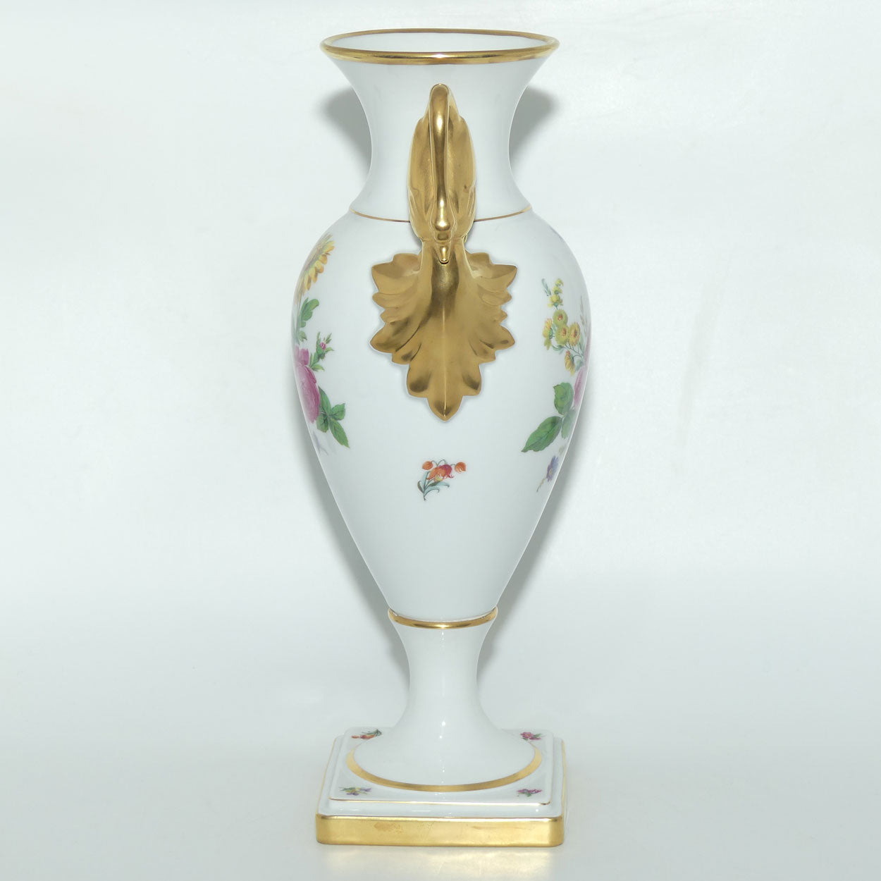 AK Kaiser West Germany Swan Handled Amphora vase | Floral decor