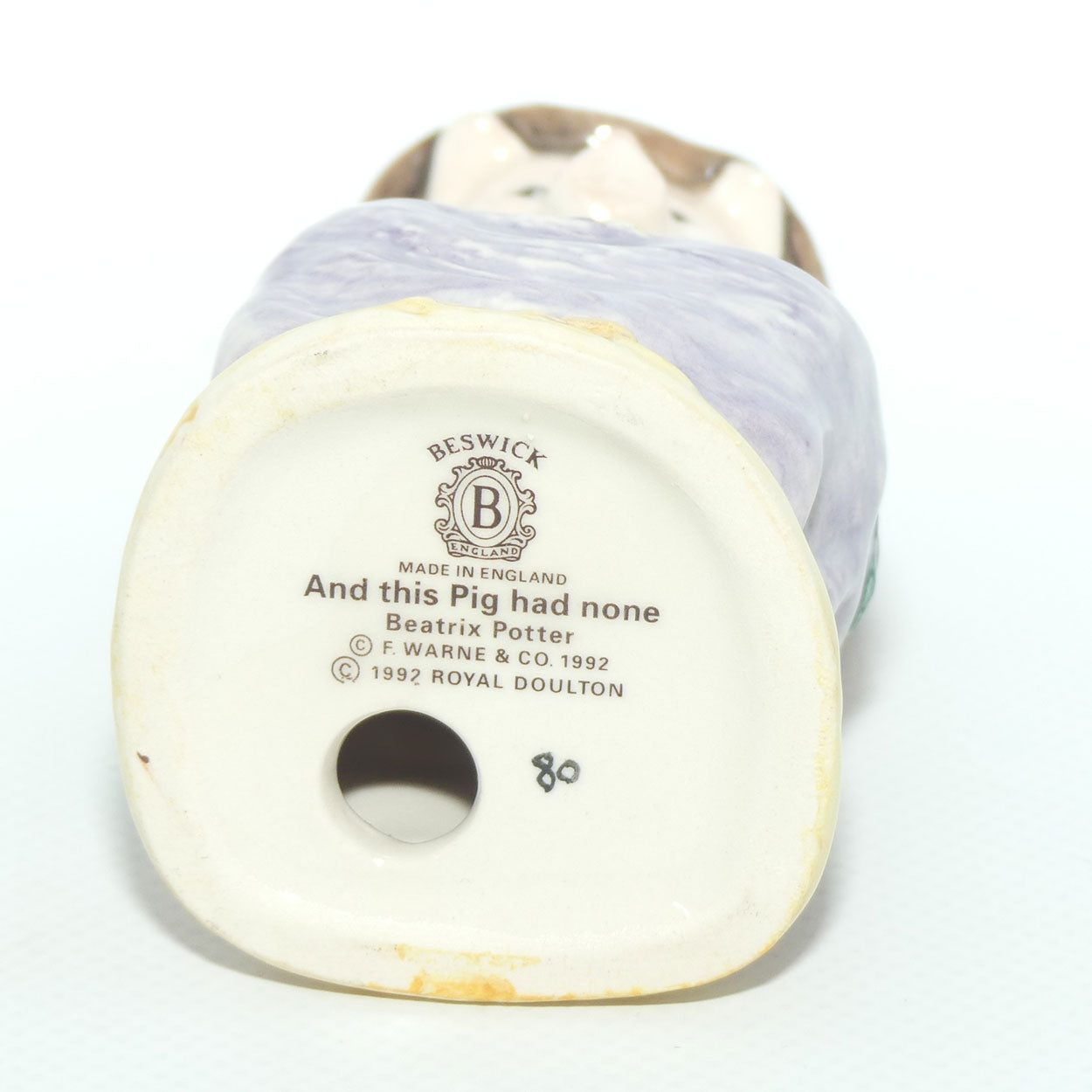 Beswick Beatrix Potter And this Pig had None | BP10a