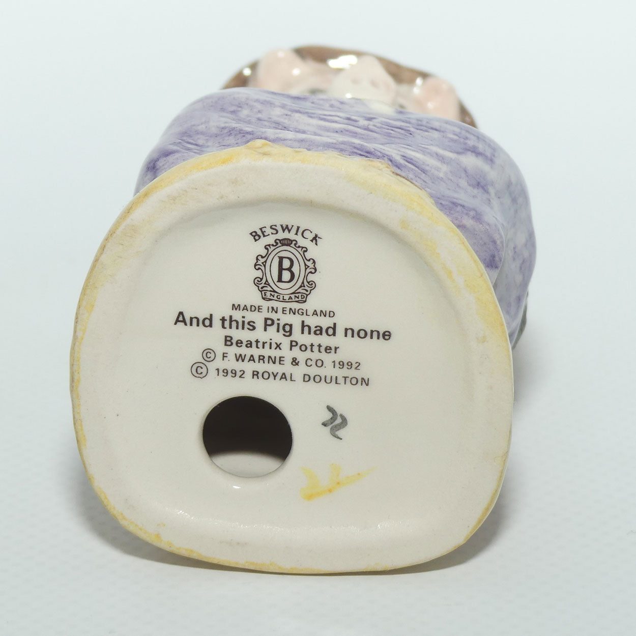 Beswick Beatrix Potter And this Pig had None | BP10a