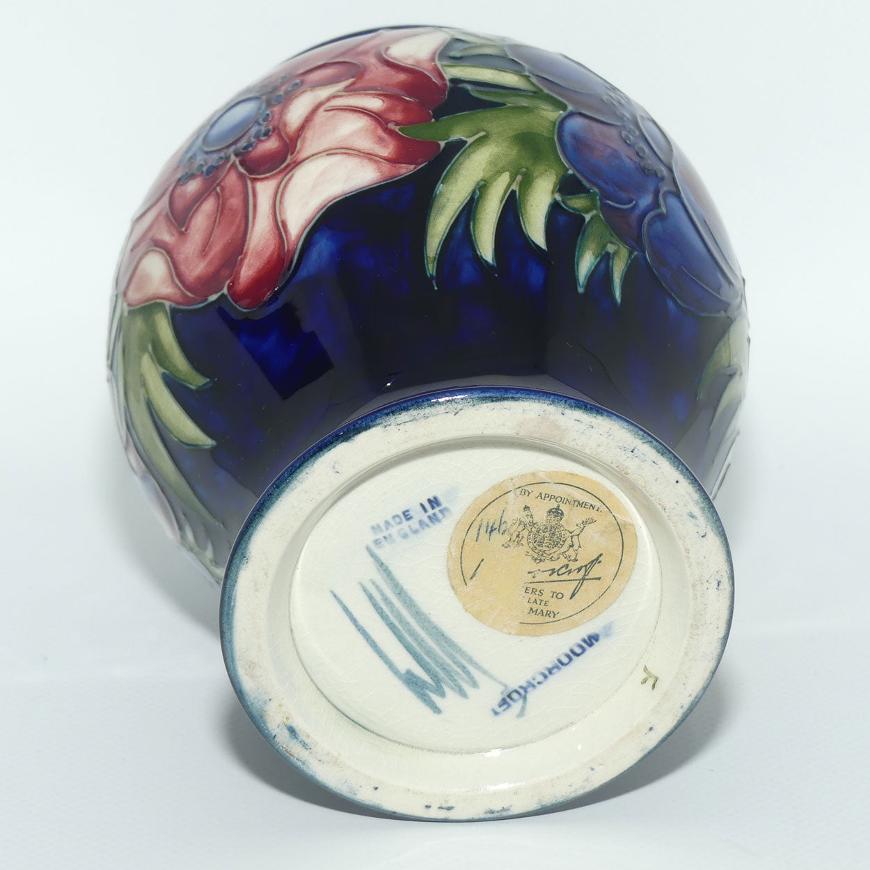 Walter Moorcroft Anemone | Blue 146/5 vase | #2