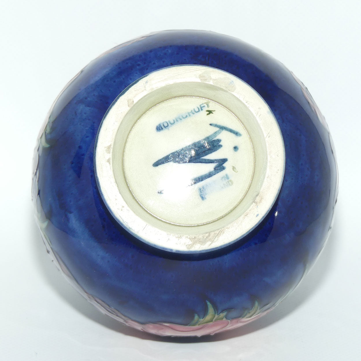 Walter Moorcroft Anemone (Blue Green) ball vase #2