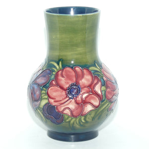 Walter Moorcroft Anemone | Green waisted vase