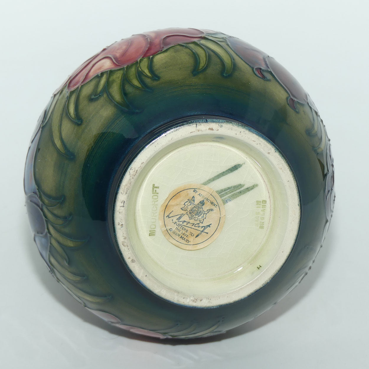 Walter Moorcroft Anemone | Green waisted vase