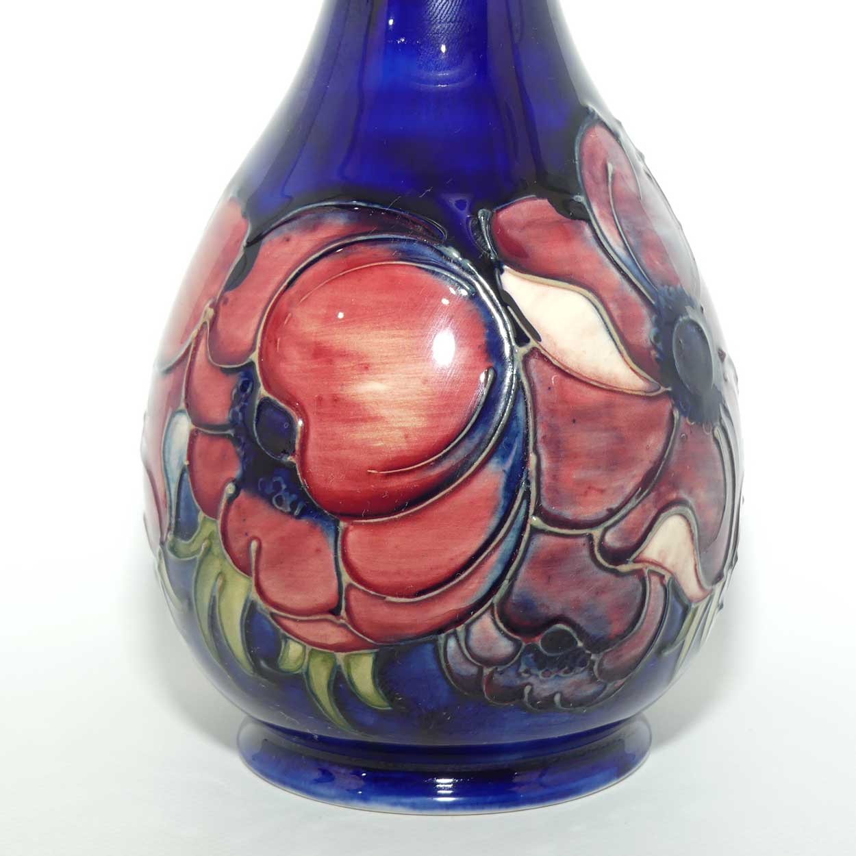 Walter Moorcroft Anemone on Blue ground 80/10 vase | Ltd Ed 35/200 | boxed