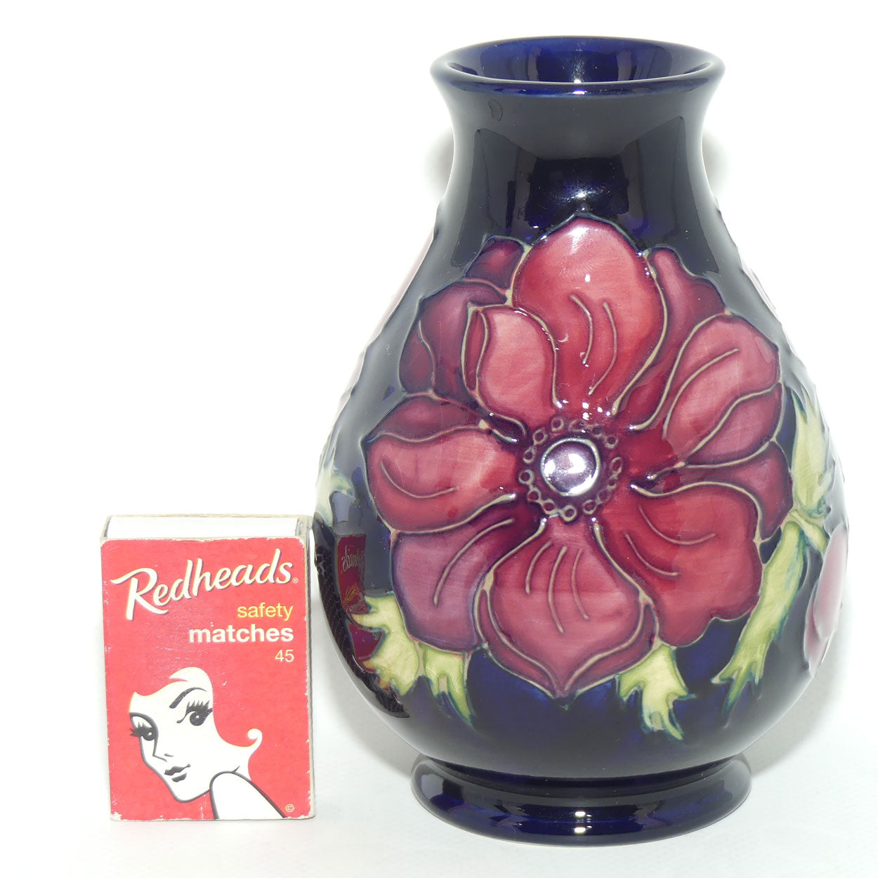 Moorcroft Anemone Blue 7/5 vase