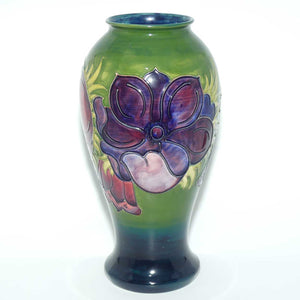 Walter Moorcroft Anemone (Green Blue) bulbous flaired vase