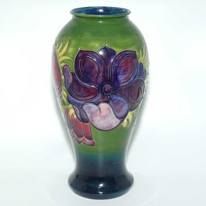 Walter Moorcroft Anemone (Green Blue) bulbous flaired vase