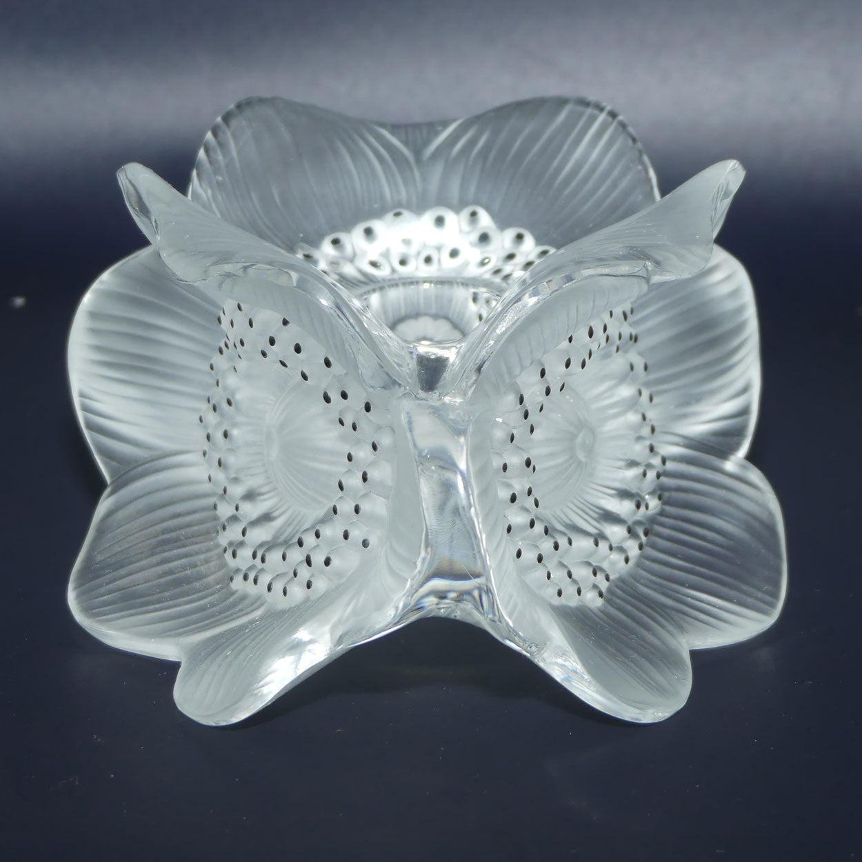 Lalique France Anemone Candle Holder