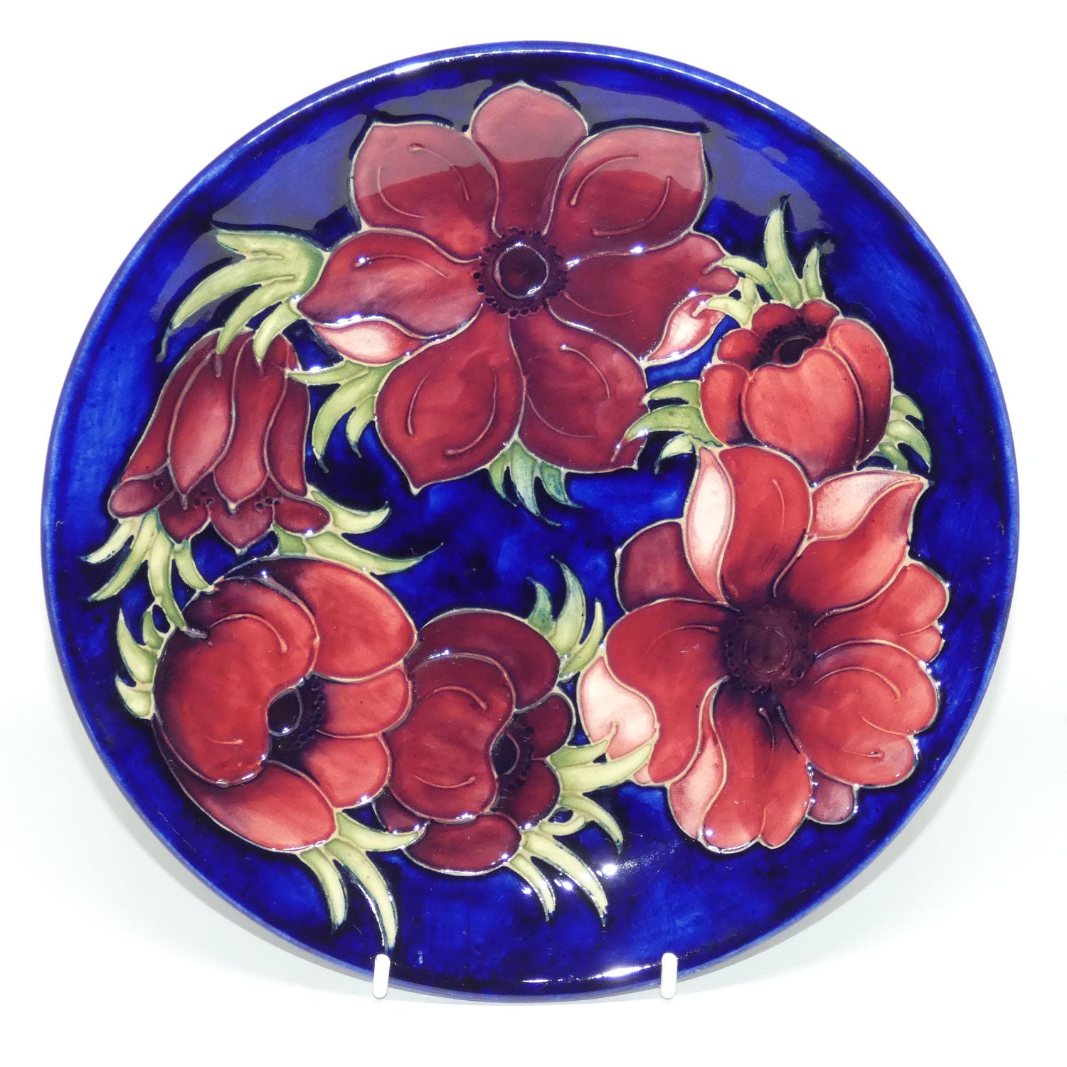 Walter Moorcroft Anemone | Blue plate