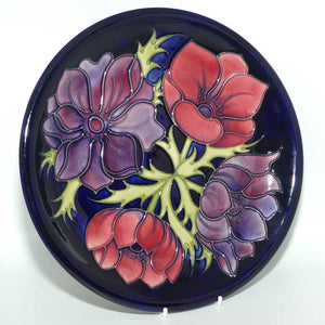 Moorcroft Anemone Revival on Blue 783/10 plate | Bi Colour | boxed