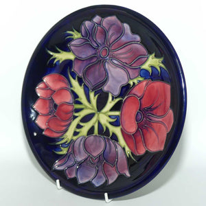 Moorcroft Anemone Revival on Blue 783/10 plate | Bi Colour | boxed