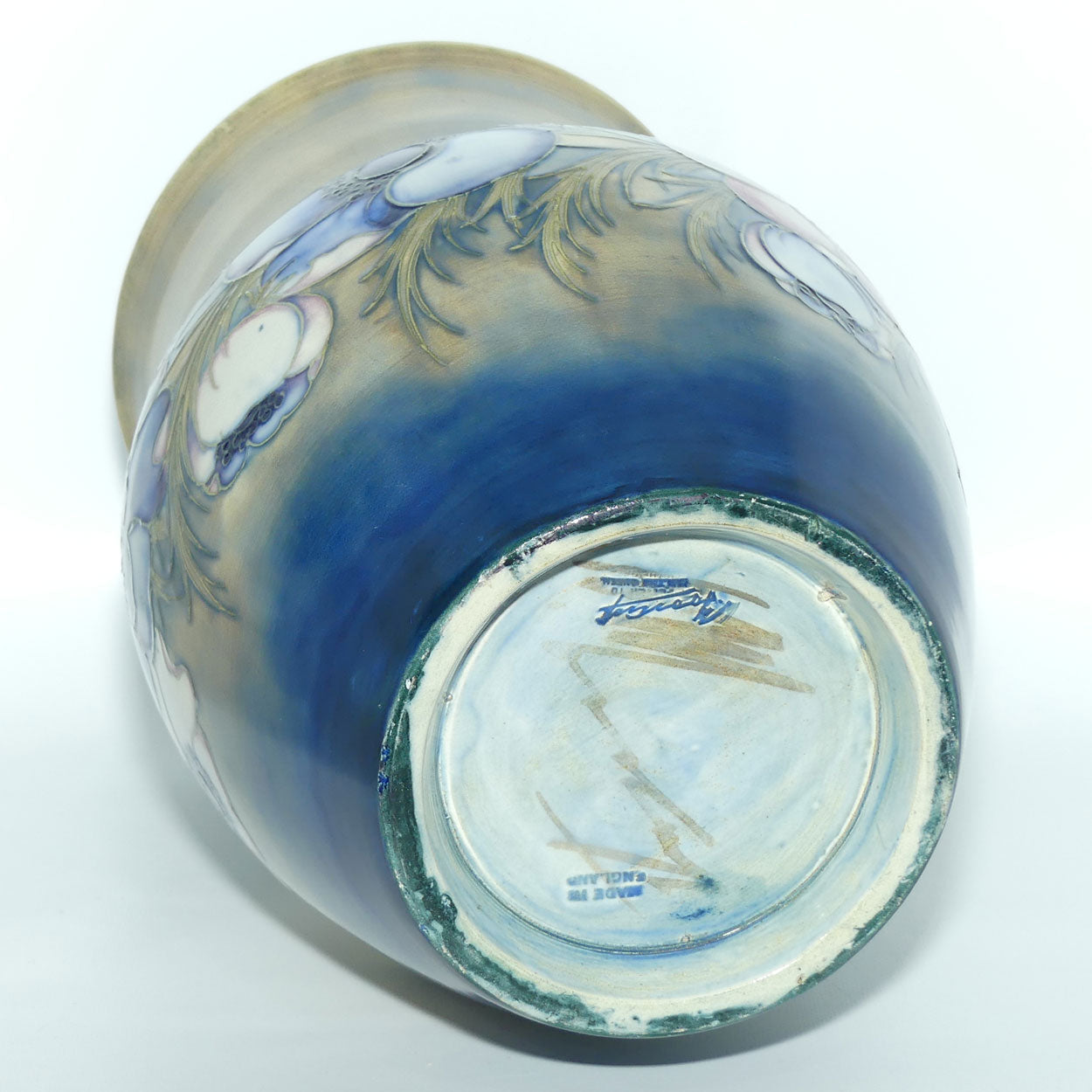 William Moorcroft Anemone Saltglaze waisted vase