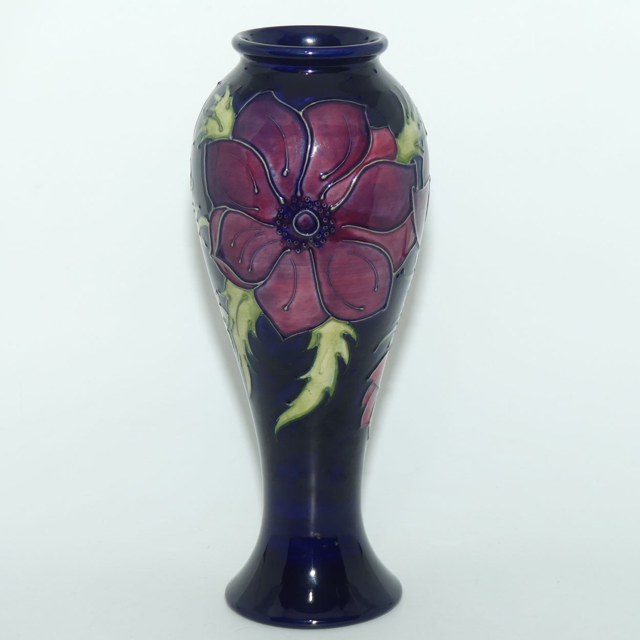 Moorcroft Anemone tall blue vase
