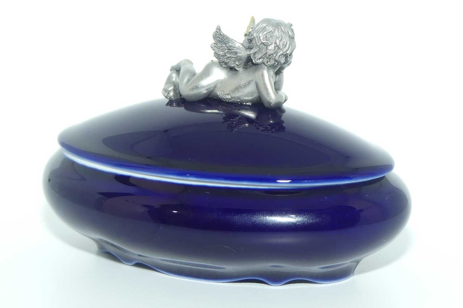 Les Etains Du Prince Limoges France oval trinket