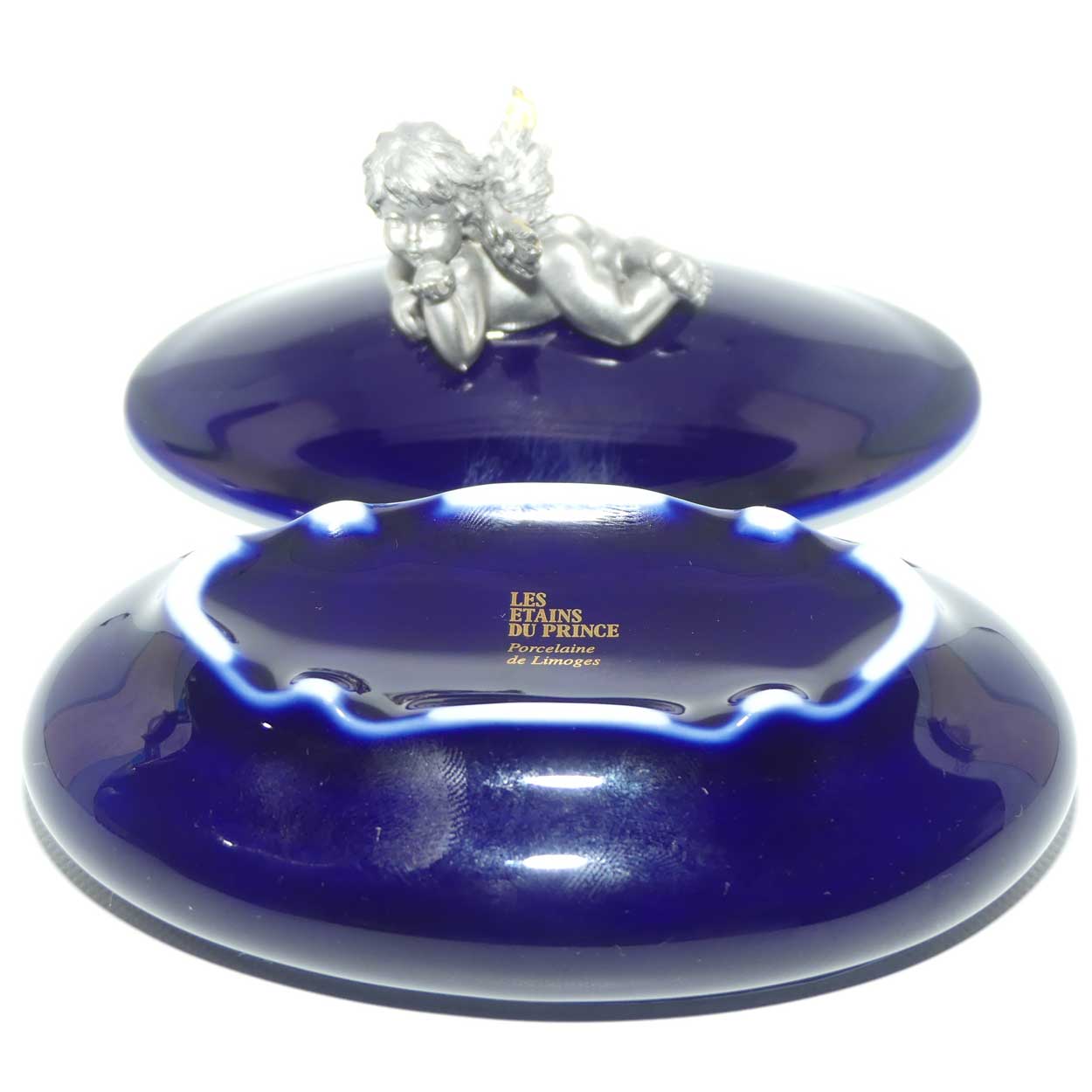 Les Etains Du Prince Limoges France oval trinket