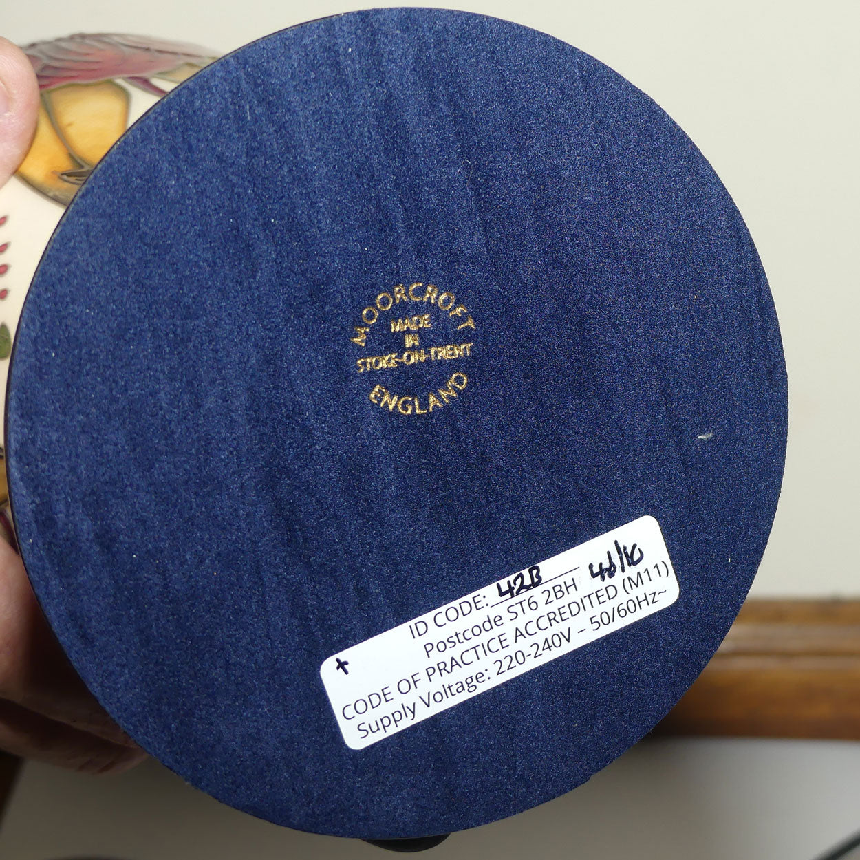 Moorcroft pair of Lamps and Silk Shades | Anna Lily pattern | Shape 46/10