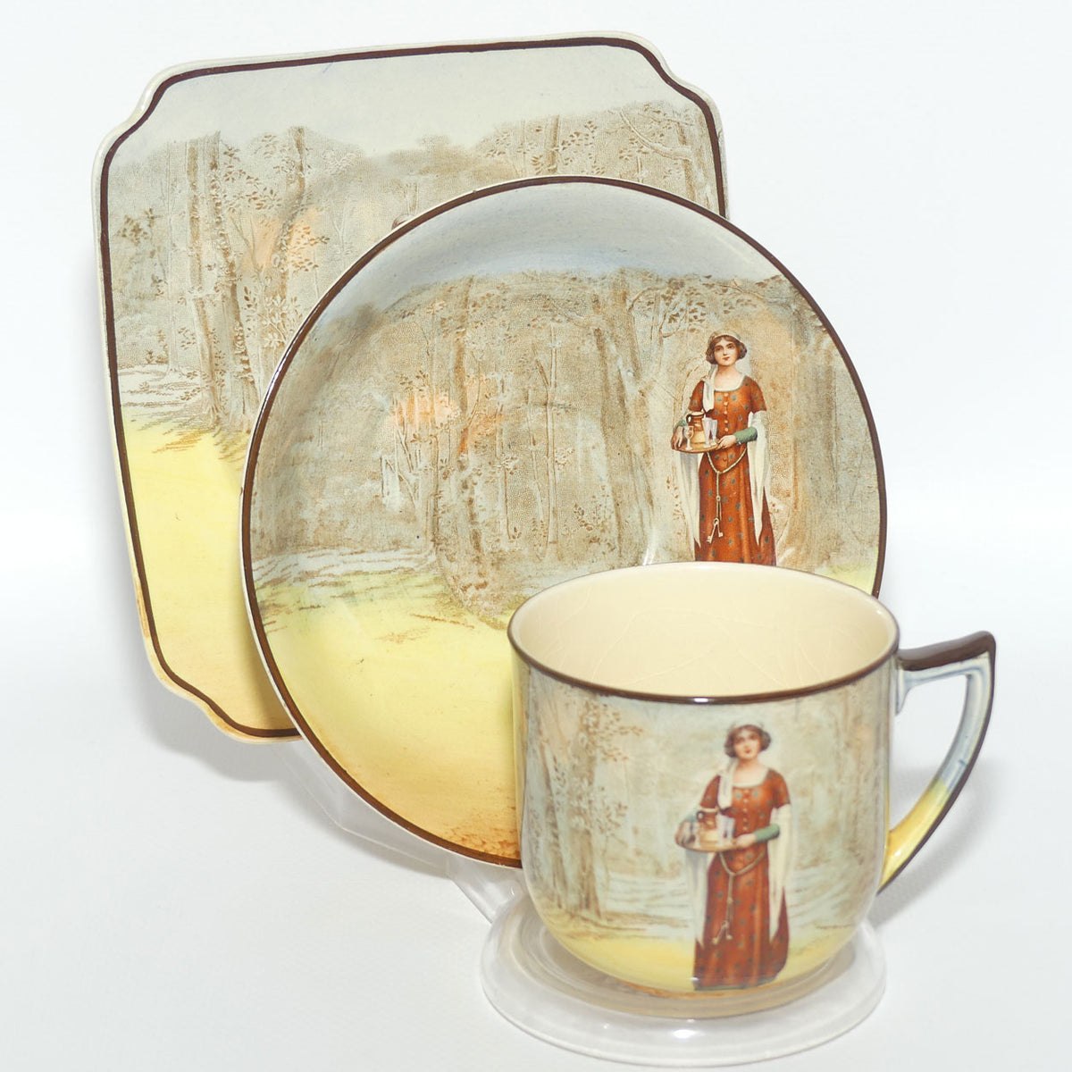 Royal Doulton Shakespearean Anne Page trio D3596 | matched