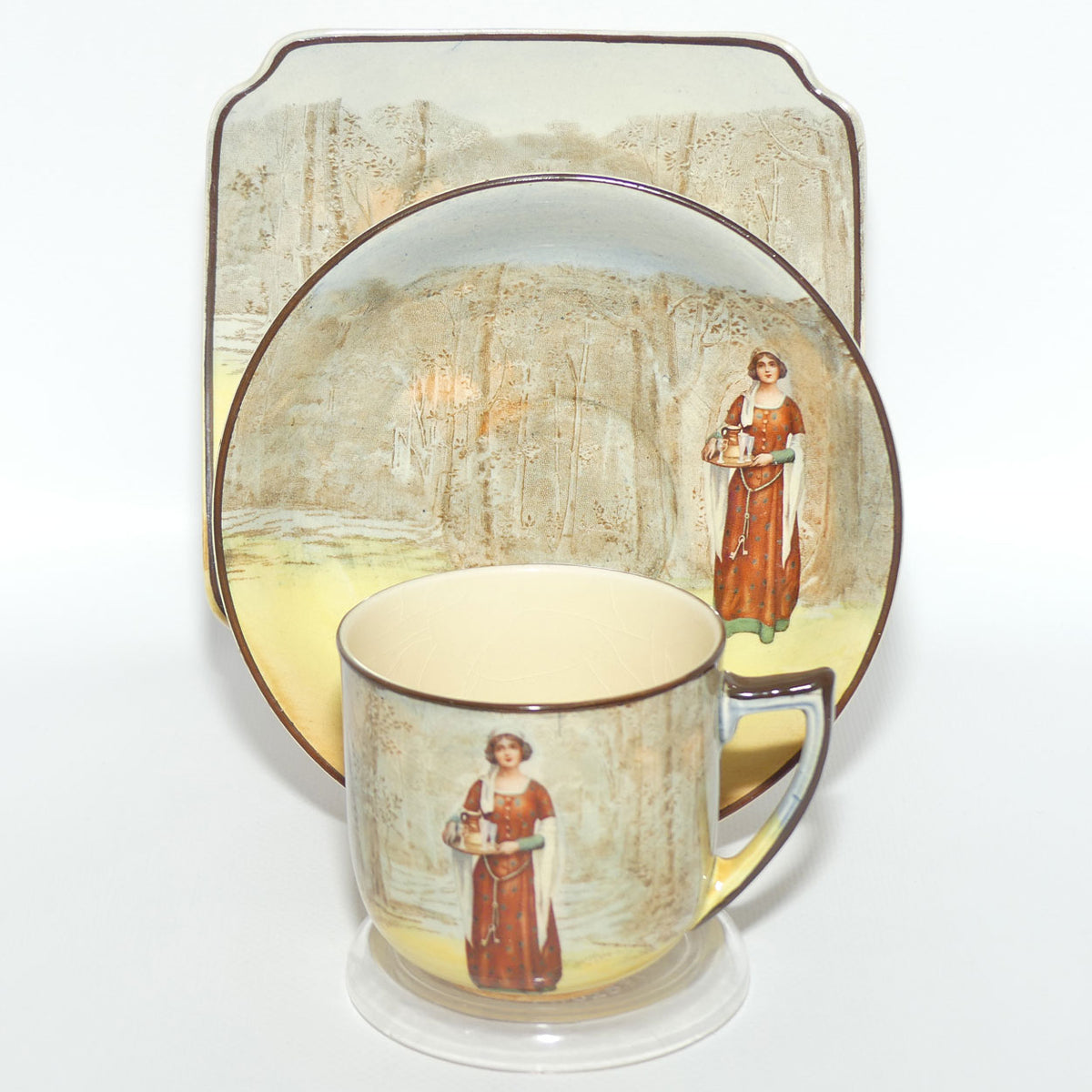 Royal Doulton Shakespearean Anne Page trio D3596 | matched