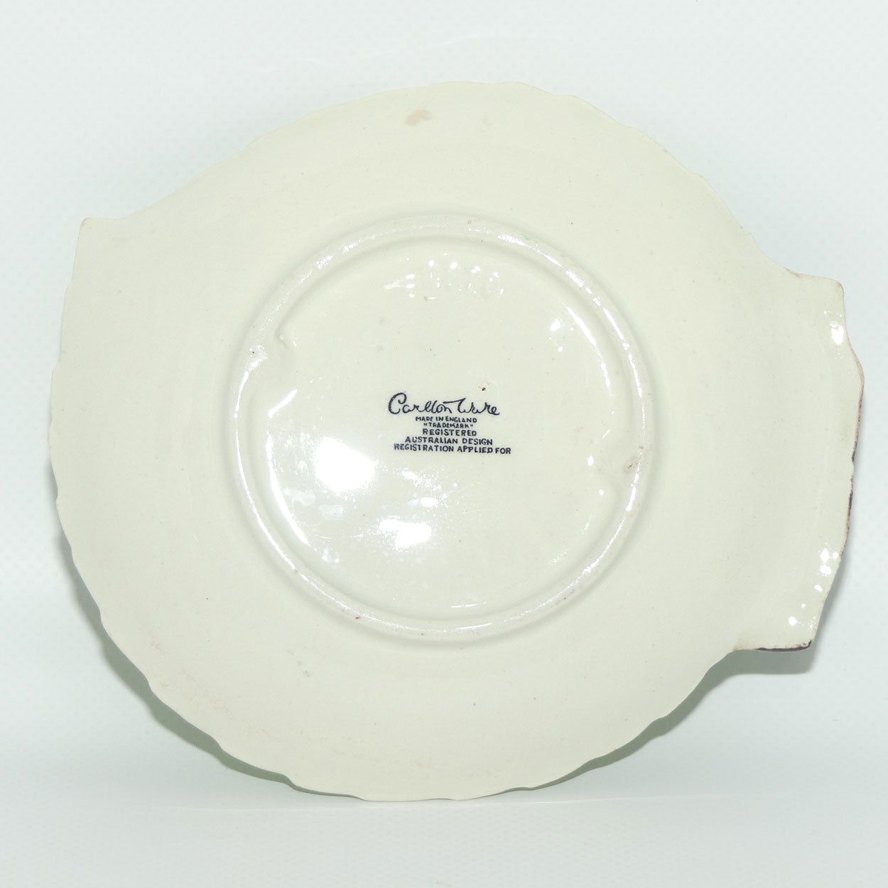 Carlton Ware Apple Blossom pattern small dish | 14cm wide | Green