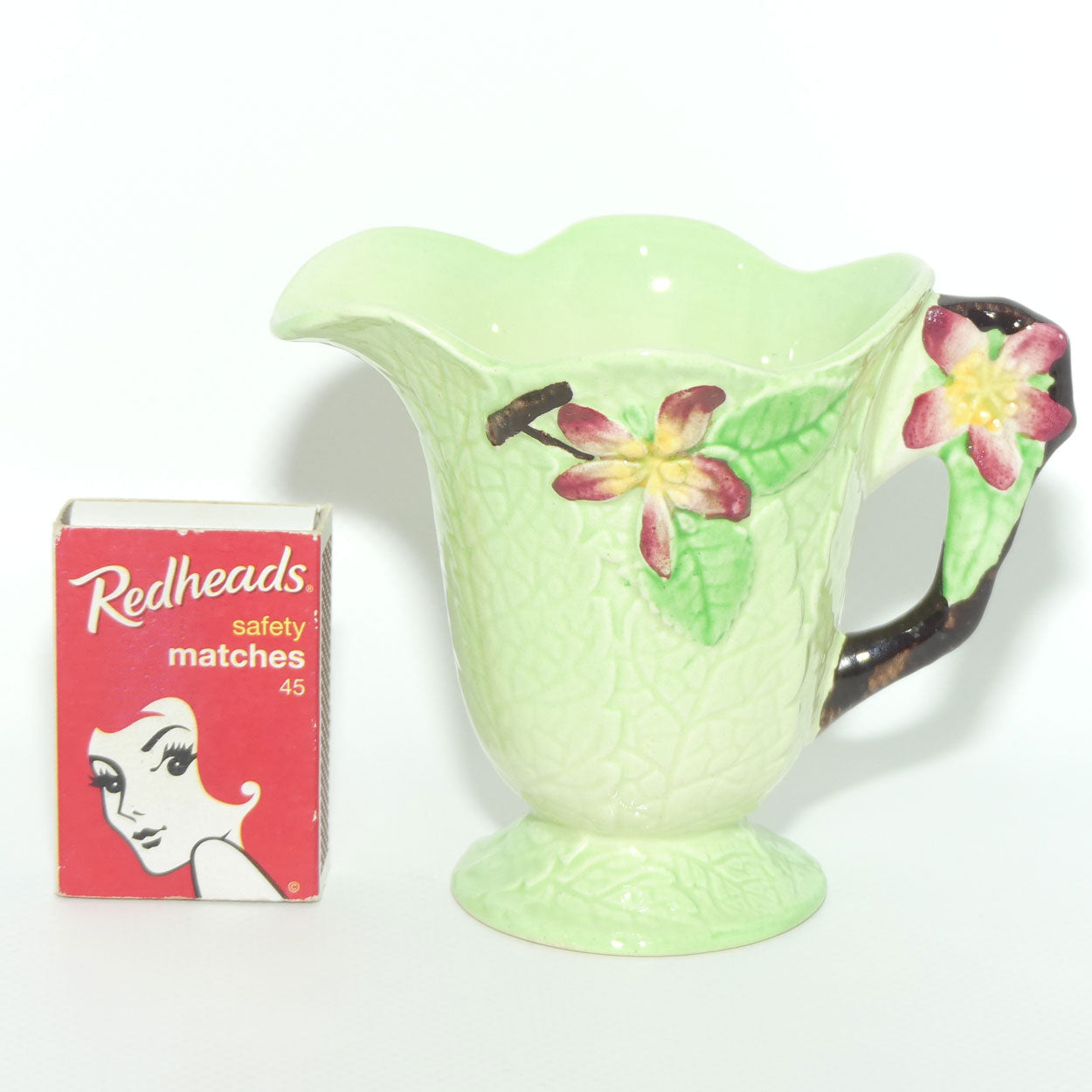 Carlton Ware Apple Blossom pattern small jug | Green