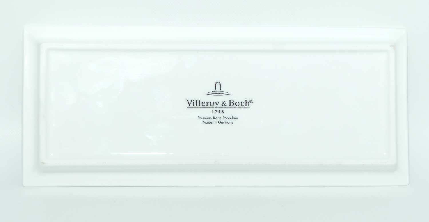 Villeroy and Boch Aqua and Gilt Floral border tray