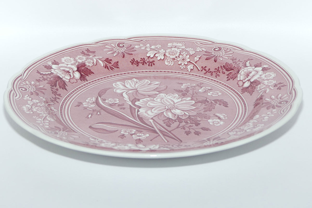 Spode Archive Collection plate | Georgian series | Botanical | Cranberry and White | 26.5cm diam