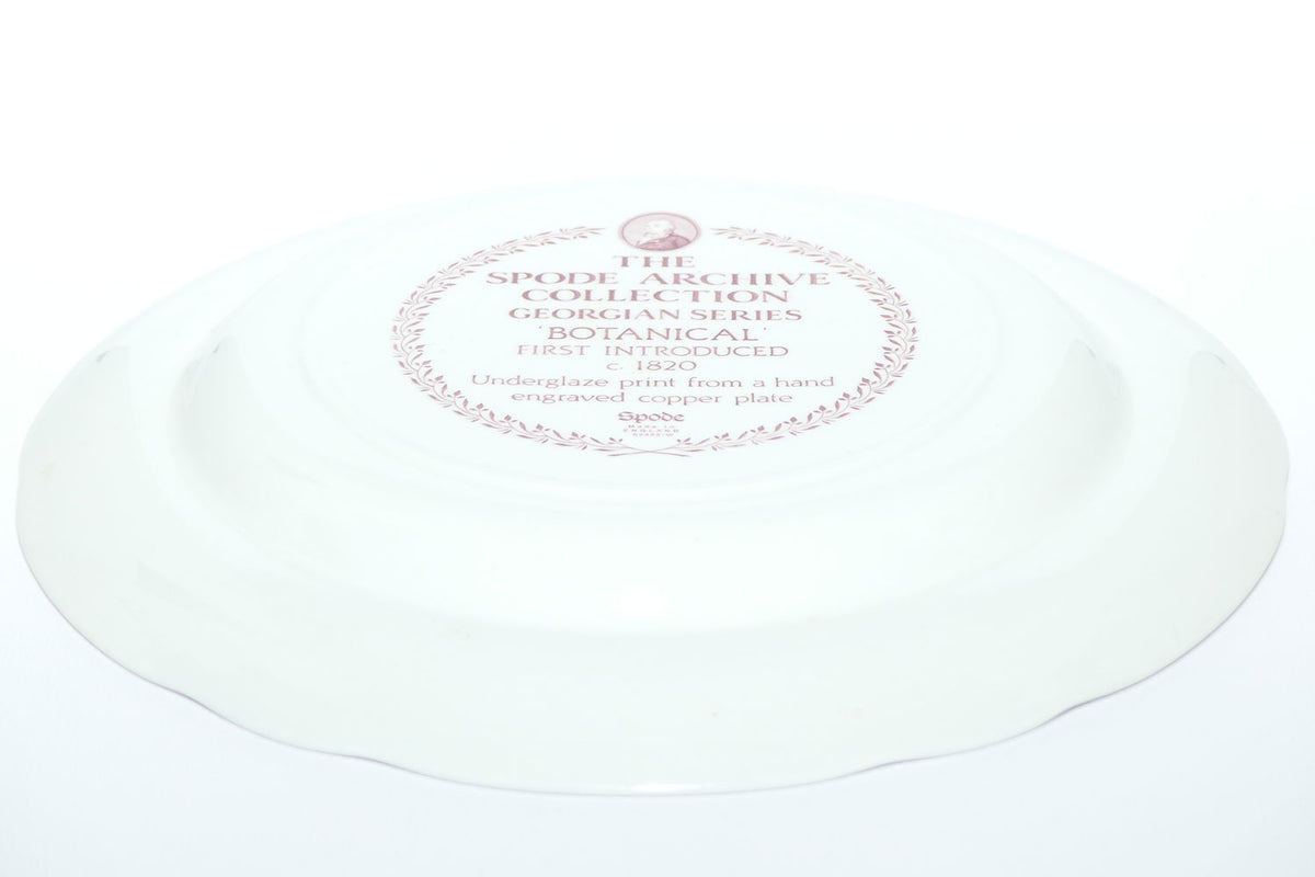 Spode Archive Collection plate | Georgian series | Botanical | Cranberry and White | 26.5cm diam