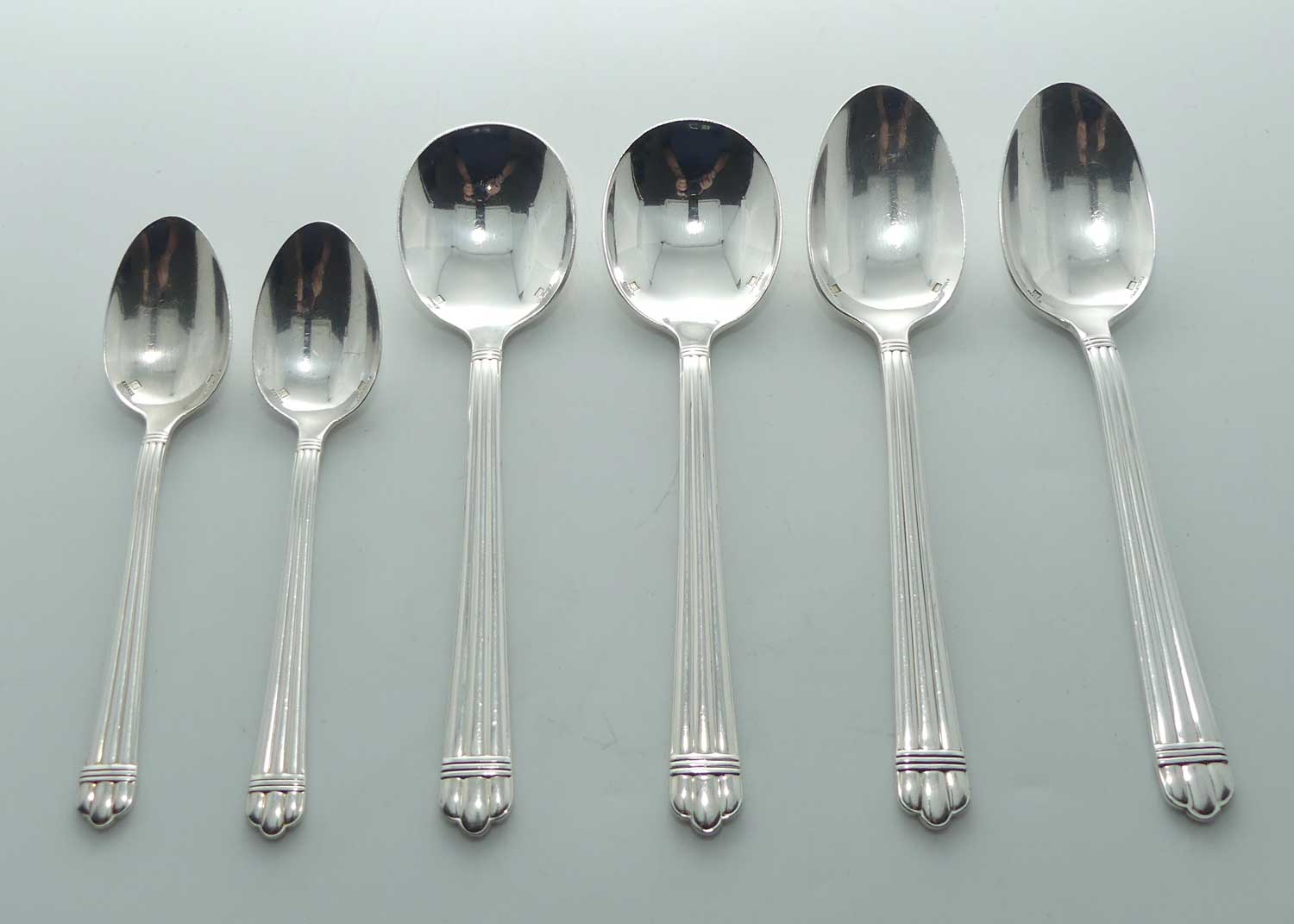 Christofle France Aria design Silver plated collection of 22 pieces of flatware