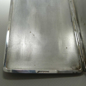 Aristocrat for Hardy Brothers EP Silver Plated engine turned cigarette case