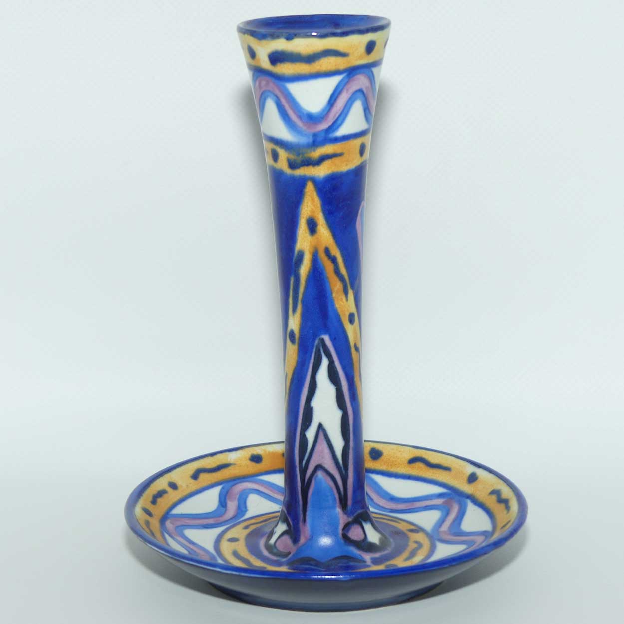 Carlton Ware Art Deco pattern candlestick | Orchid 3255