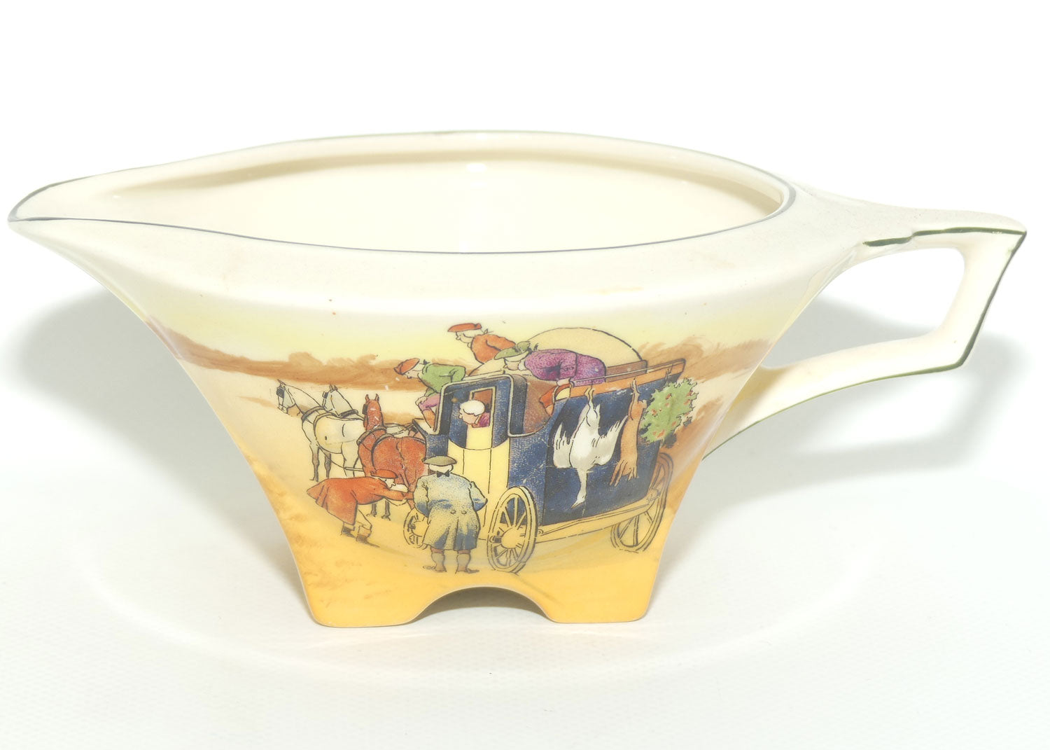 Royal Doulton Coaching Days Art Deco gravy boat