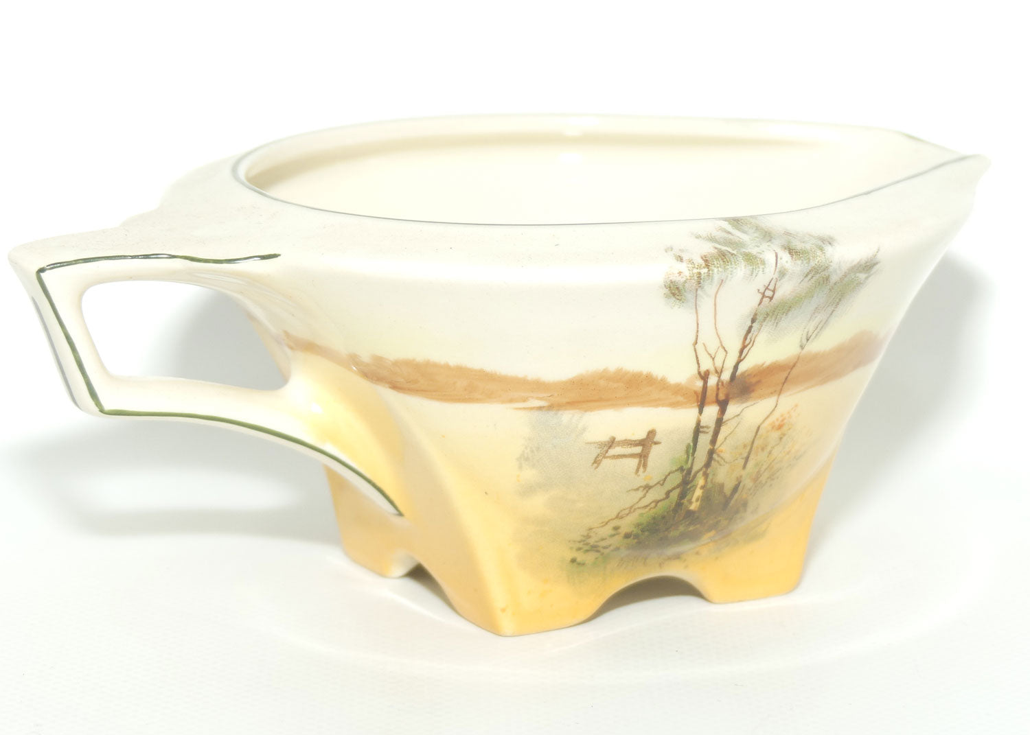 Royal Doulton Coaching Days Art Deco gravy boat