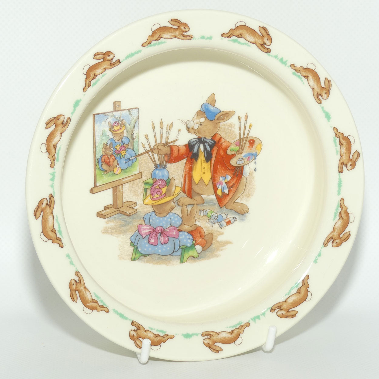 Royal Doulton Bunnykins Artist as Portrait Painter baby bowl | Boxed
