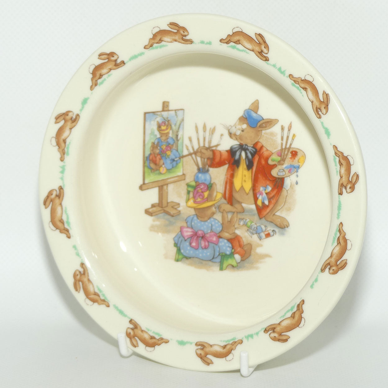 Royal Doulton Bunnykins Artist as Portrait Painter baby bowl | Boxed