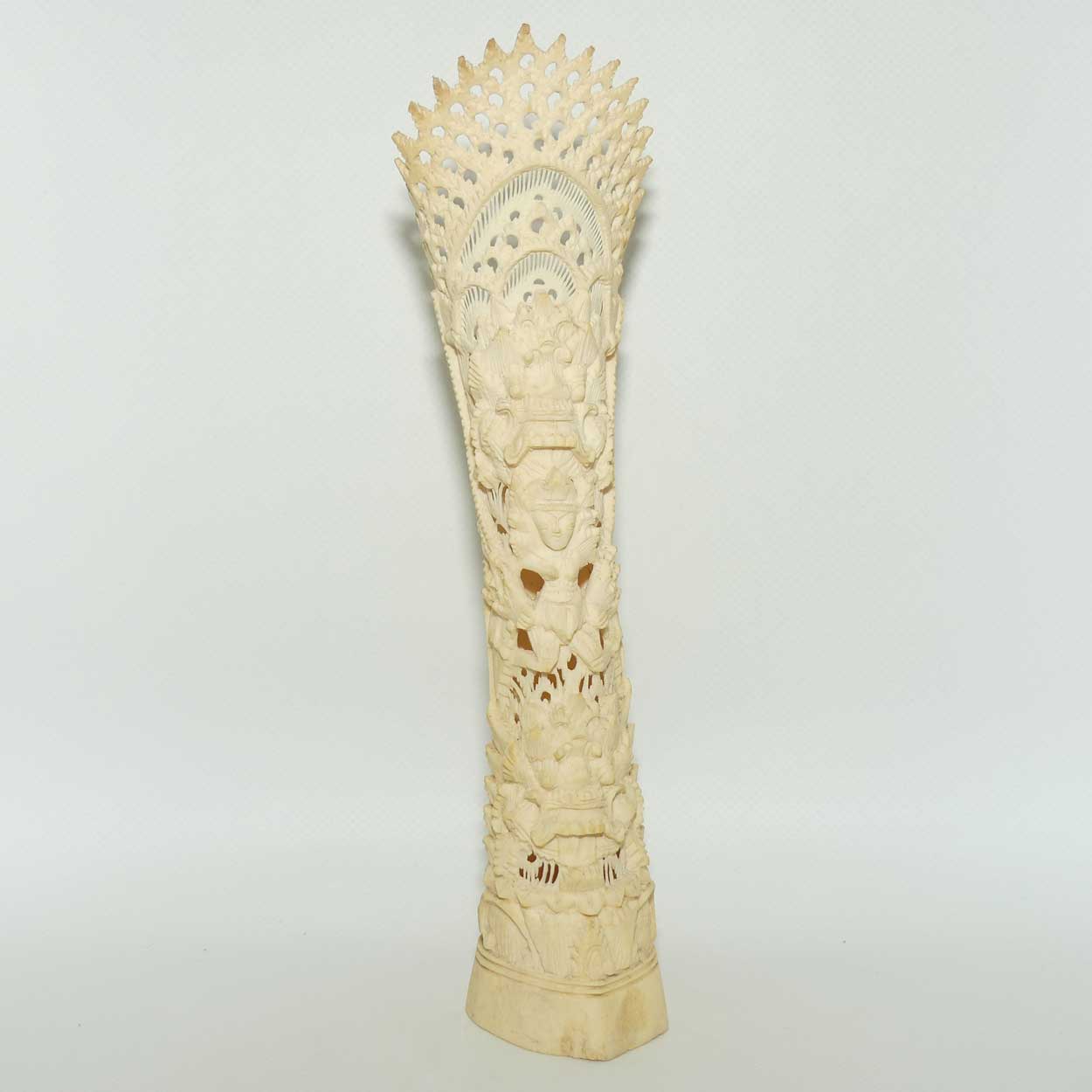 Large Balinese Carved Bone Rangda scene | #1