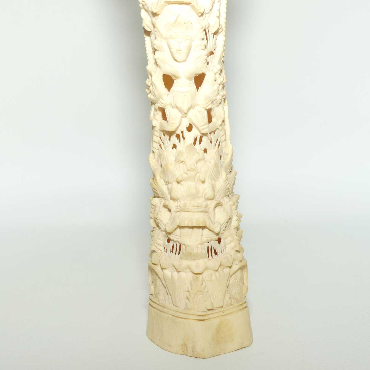 Large Balinese Carved Bone Rangda scene | #1