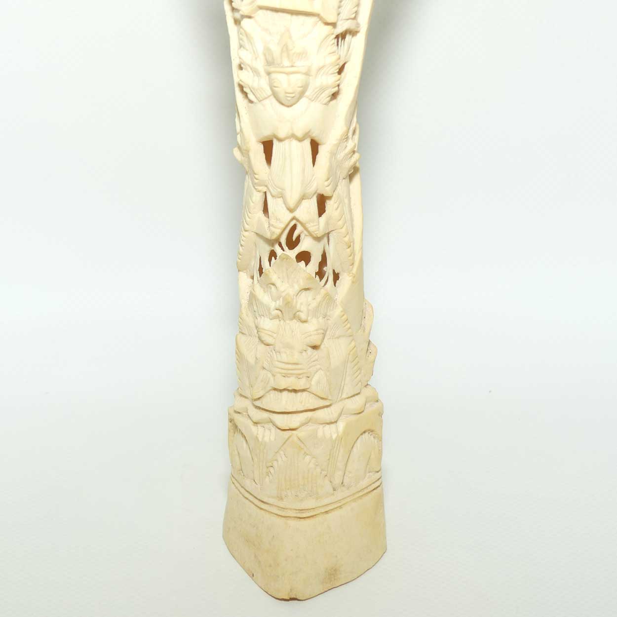 Large Balinese Carved Bone Rangda scene | #2