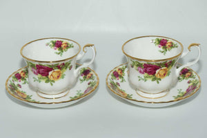 Royal Albert Bone China Old Country Roses set of 6 tea duos | © 1962 Royal Albert Ltd backstamp | Asian