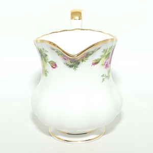 Royal Albert Bone China Old Country Roses lidded sugar and milk jug on tray | © 1962 Royal Albert Ltd backstamp | Asian